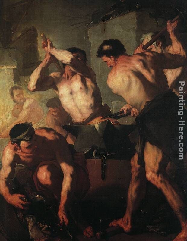 Luca Giordano The Forge of Vulcan